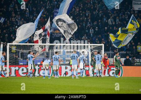 Roma, lazio, Italy. Xi gen, 2020. Durante il campionato italiano di una partita di calcio SS Lazio vs SSC Napoli il 11 gennaio 2020 presso lo Stadio Olimpico di Roma.In immagine: Credito: Fabio Sasso/ZUMA filo/Alamy Live News Foto Stock