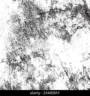 Addolorato spray sgranate texture di sovrapposizione. Polvere di grunge sfondo disordinato. Polvere sporco ruvida copertura vuoto modello. Età di spruzzi di parete briciola sullo sfondo. Wea Illustrazione Vettoriale