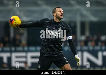 Milano, Italia, 11 gen 2020, Samir handanovic (inter) durante Inter vs Atalanta - Calcio italiano di Serie A uomini campionato - Credito: LPS/Luca Rossini/Alamy Live News Foto Stock