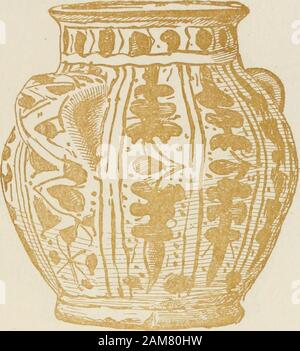 Oak-leaf vasi; un quindicesimo secolo italiano ware mostra Moresco influenza . Fig. 38.-jar. H. 13 cm. Henry Wallis. 41. La fio. 39.-JAR. H. 13 cm. Henry Wallis. 42 Foto Stock