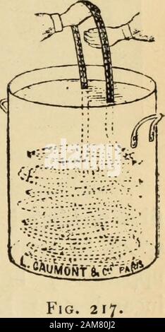 Quadri viventi; la loro storia, photoproduction e workingWith pratico di un digest di brevetti britannici e bibliografia commentata . orm è adatto per stand di sviluppo in un bagno di verticale.La più primitiva metodo è illustrato in Fig. 217, la filmmerely essendo passedfrom di mano in mano ina capiente vasca madeby Gaumont esso isneedless dire chei sviluppato nega-tivo può essere intensifiedor ridotto nel usualmanner. Il negativo, esposto e sviluppato, fissate ed essiccate, è naturalmente solo un mezzo toan fine; un positivo deve nowbe realizzato da esso in questo seriesof operazioni anche più careis richiesta rispetto a th Foto Stock