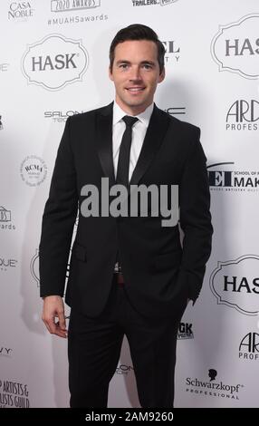 Los Angeles, Stati Uniti. 11th Gen 2020. Ian Harding al 7th Make-Up Artists & Hair Stilists Guild Awards al Novo at LA Live nel centro di Los Angeles, California, il 11th gennaio 2020. Foto: Annie Lesser/Imagespace Credit: Imagespace/Alamy Live News Foto Stock