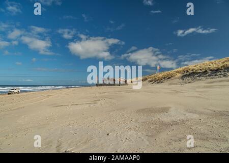 Domburg - Vista A Beach-Pavilion,, Zeeland, Olanda, 18.03.2019 Foto Stock