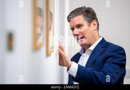 La manodopera MP Sir Keir Starmer sulla visita di Primrose Banca centro comunitario, Oldham 11 gennaio 2020. Foto Stock