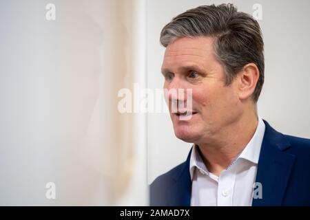 La manodopera MP Sir Keir Starmer sulla visita di Primrose Banca centro comunitario, Oldham 11 gennaio 2020. Foto Stock