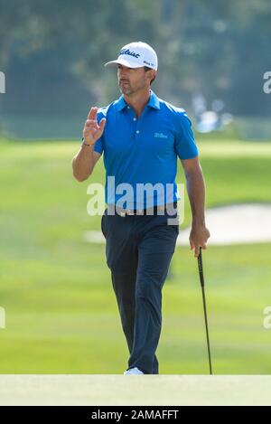 Fanling, Hong Kong, Cina. 12th Gen 2020.Hong Kong Open Golf Final Round. Wade Ormsby dell'Australia guida il campo. Sul 6th verde. Credito: Hkphotonews/Alamy Live News Foto Stock