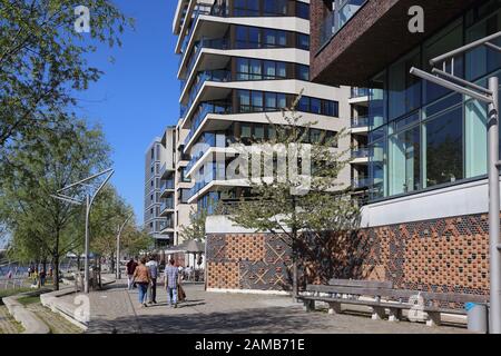 Amburgo Hafencity Grassbrookhafen Dalmannkai Foto Stock