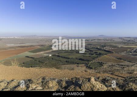 Grenzregion Zwischen Merom Golan (Israele) Und Kuneitra (Syrien), Golanhöhen Foto Stock