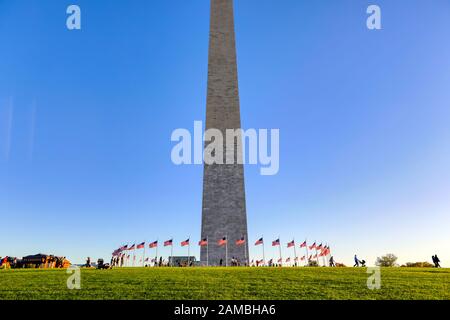 Il Washington Monument sul National Mall di Washington, DC. Foto Stock