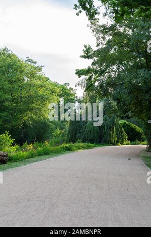 Il Tiergarten, a piedi attraverso il verde bellissimo parco nel centro di Berlino Foto Stock