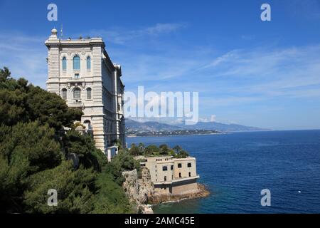 Museo Oceanografico di Monaco, Cote d'Azur, Mediterraneo, Europa Foto Stock