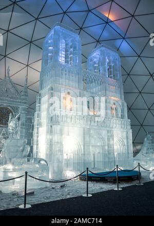 Hrebienok: Tatranska Ladovy Dom (Tatra Ice Dome) 2019/2020 - Cattedrale Di Notre Dame. Slovacchia. Europa Foto Stock