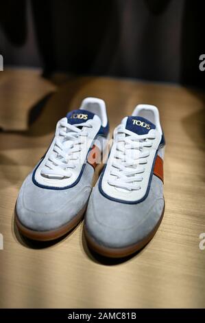 Milano, Italia. 12th Gen 2020. Milano, Milano Fashion Week, Man Fall Winter 2020/2021. Milano Moda Uomo Autunno Inverno 2020/21. Presentazione Di Tod'S Nella Foto: Modello Di Credito: Agenzia Fotografica Indipendente/Alamy Live News Foto Stock