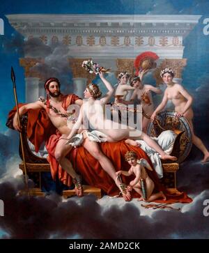 Marte disarmato da Venere - Jacques-Louis David, 1824 Foto Stock