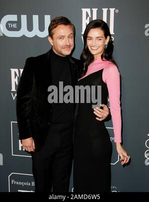 Santa Monica, Stati Uniti. 12th Gen 2020. Santa MONICA, CA - 12 GENNAIO: Chris Hardwick, Lydia Hearst partecipa al 24th annuale Critics' Choice Awards al Barker Hangar il 12 gennaio 2020 a Santa Monica, California. Foto; Crash/Imagespace Credit: Imagespace/Alamy Live News Foto Stock