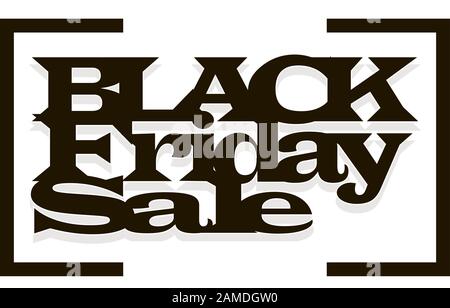 Illustrazione del Black Friday. Modello di progetto promozionale. Illustrazione del vettore isolata. Illustrazione Vettoriale