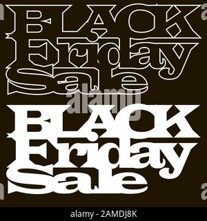 Illustrazione del Black Friday. Modello di progetto promozionale. Illustrazione del vettore isolata. Illustrazione Vettoriale