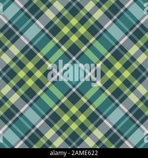 Motivo con motivo scozzese senza cuciture. Tessuto a spina di pesce. Controlla se c'è una camicia flanella, una coperta, un tiro o un altro moderno design tessile. Illustratore vettoriale Illustrazione Vettoriale