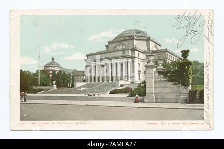 The Library of Columbia University, New York, N Y numero serie: 7251 1903-1904. La Guida del collezionista della Detroit Publishing Company elenca 7251 come Library, New York, N. Y.; The Library of Columbia University, New York, N. Y. Foto Stock