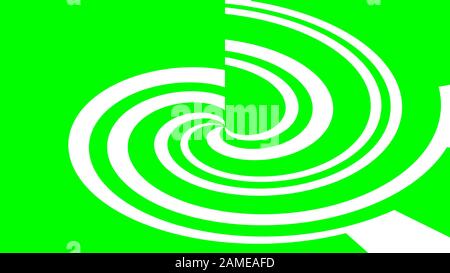 Abstract cerchi bianchi linee su sfondo verde. Carta da parati geometrica Foto Stock