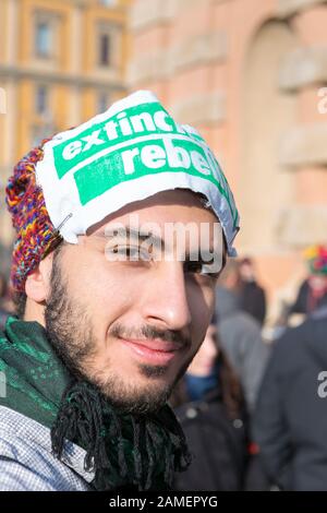 Estinzione ribellione dimostratore, Italia Foto Stock