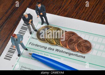 Anlage FW, Förderung des Wohneigentums, formulare, Steuererklärung Foto Stock