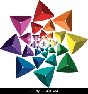 logo a stella triangolare Foto Stock