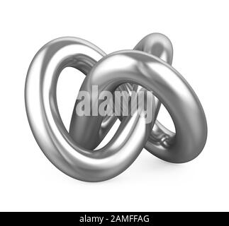 Torus Knot Isolato Foto Stock