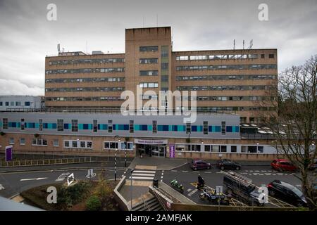 Yeovil District Hospital, Somerset, Che Mostra Il Reparto Di Emergenza E Incidenti Foto Stock