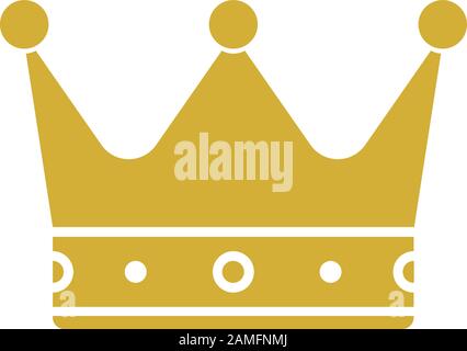 icona della corona dorata o illustrazione del vettore dei simboli Illustrazione Vettoriale