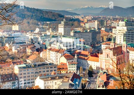 Lubiana, Slovenia, Immagine Hdr Foto Stock