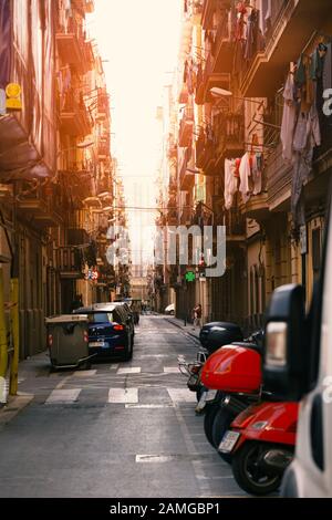 03 18 2019, Barcellona, Spagna. Catalogna. Mattina a Barcellona Barcellona, quartiere Gotico in primavera Foto Stock