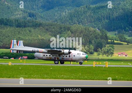 Zeltweg, Austria - Luglio 1st 2011: Sbarco di aerei Noratlas Nord Aviation con Airshow - airpower 11 - a Zeltweg Foto Stock