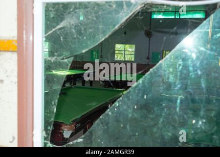 Billard Saloon In Birmania, Mandalay Division, Myanmar, Asia Foto Stock