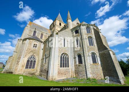 Cerisy la Foret chiesa abbaziale in Normandia, Francia. Foto Stock