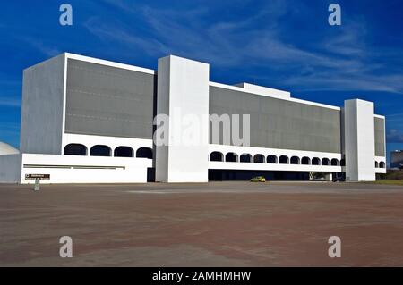 Biblioteca Nacional di Brasília, Complexo Cultural da República, Brasilia, DF, Brasile Foto Stock