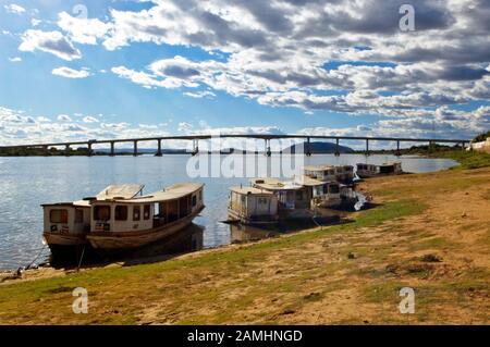 Barche, São Francisco River, Ibotirama, Bahia, Brasile Foto Stock