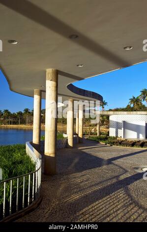 Casa Do Baile, Lago Pampulha, Obra De Oscar Niemeyer, Belo Horizonte, Minas Gerais, Brasile Foto Stock