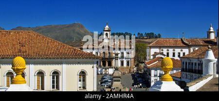 Piazza Tiradentes, Museo Inconfidência, Ouro Preto, Minas Gerais, Brasile Foto Stock