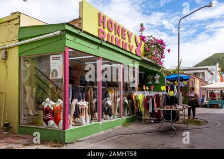 Negozio Di Abbigliamento Honey Bunny, Philipsburg, Sint Maarten, St. Maarten, Antille Olandesi, Antille Occidentali, Caraibi. Foto Stock