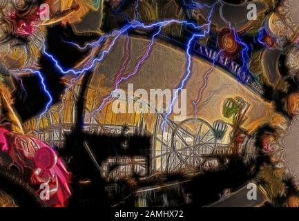 Grungy Carnevale Abstract. Rendering 3D Foto Stock