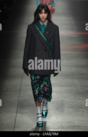 Milano, Italia. 12th Gen 2020. Msgm Autunno/Inverno 2020/2021 Runway Durante La Settimana Della Moda Di Milano Uomini‚Äôs Gennaio 2020 - Milano, Italia 12/01/2020 | Utilizzo Nel Mondo Credito: Dpa/Alamy Live News Foto Stock