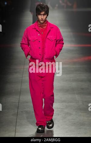 Milano, Italia. 12th Gen 2020. Msgm Autunno/Inverno 2020/2021 Runway Durante La Settimana Della Moda Di Milano Uomini‚Äôs Gennaio 2020 - Milano, Italia 12/01/2020 | Utilizzo Nel Mondo Credito: Dpa/Alamy Live News Foto Stock