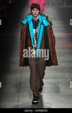 Milano, Italia. 12th Gen 2020. Msgm Autunno/Inverno 2020/2021 Runway Durante La Settimana Della Moda Di Milano Uomini‚Äôs Gennaio 2020 - Milano, Italia 12/01/2020 | Utilizzo Nel Mondo Credito: Dpa/Alamy Live News Foto Stock