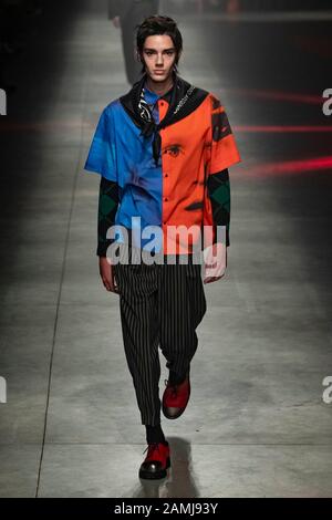 Milano, Italia. 12th Gen 2020. Msgm Autunno/Inverno 2020/2021 Runway Durante La Settimana Della Moda Di Milano Uomini‚Äôs Gennaio 2020 - Milano, Italia 12/01/2020 | Utilizzo Nel Mondo Credito: Dpa/Alamy Live News Foto Stock