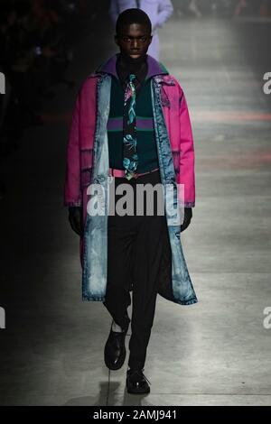 Milano, Italia. 12th Gen 2020. Msgm Autunno/Inverno 2020/2021 Runway Durante La Settimana Della Moda Di Milano Uomini‚Äôs Gennaio 2020 - Milano, Italia 12/01/2020 | Utilizzo Nel Mondo Credito: Dpa/Alamy Live News Foto Stock