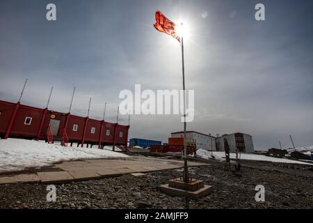 Stazione Grande Muraglia, Chinare, Isole South Shetland, Antartide Foto Stock