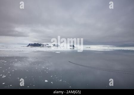 Sea Ice, pack ghiaccio e paesaggi, Franz Josef Land Foto Stock