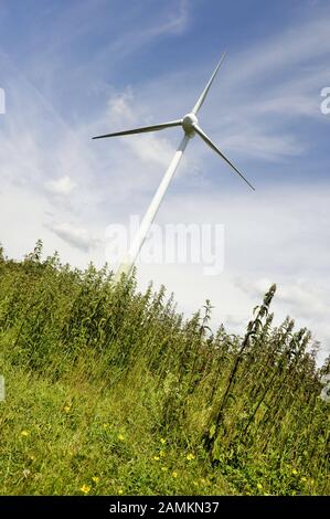 L'unica centrale eolica di Monaco è situata sulla Fröttmaninger Müllberg ed è gestita dalla Münchner Stadtwerke (SWM). [traduzione automatizzata] Foto Stock