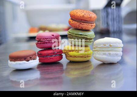 Finiti i 'macarons' dalla panetteria della pasticceria Mäser-Luksch. [traduzione automatizzata] Foto Stock